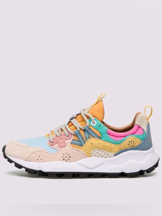 Flower Mountain Shoes - NWT YAMANO 3 WOMAN
Suede and technical fabric sneakers - Pink-Light Blue